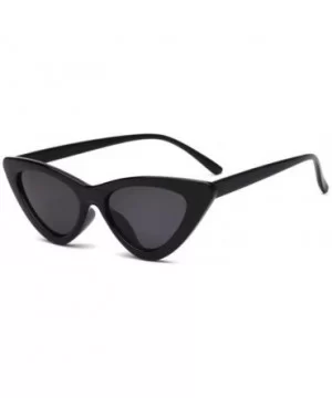 Sunglasses Triangle Vintage Ladies Glasses - C2whiteblack - C8199EKRCDG $11.26 Cat Eye