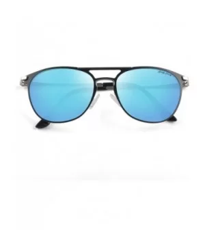 Vintage Polarized Sunglasses Round UV Protection for Men Women - Silver/Ice Blue Lens - C518SU0002N $19.36 Aviator