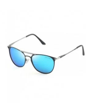 Vintage Polarized Sunglasses Round UV Protection for Men Women - Silver/Ice Blue Lens - C518SU0002N $19.36 Aviator