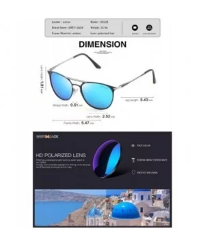 Vintage Polarized Sunglasses Round UV Protection for Men Women - Silver/Ice Blue Lens - C518SU0002N $19.36 Aviator