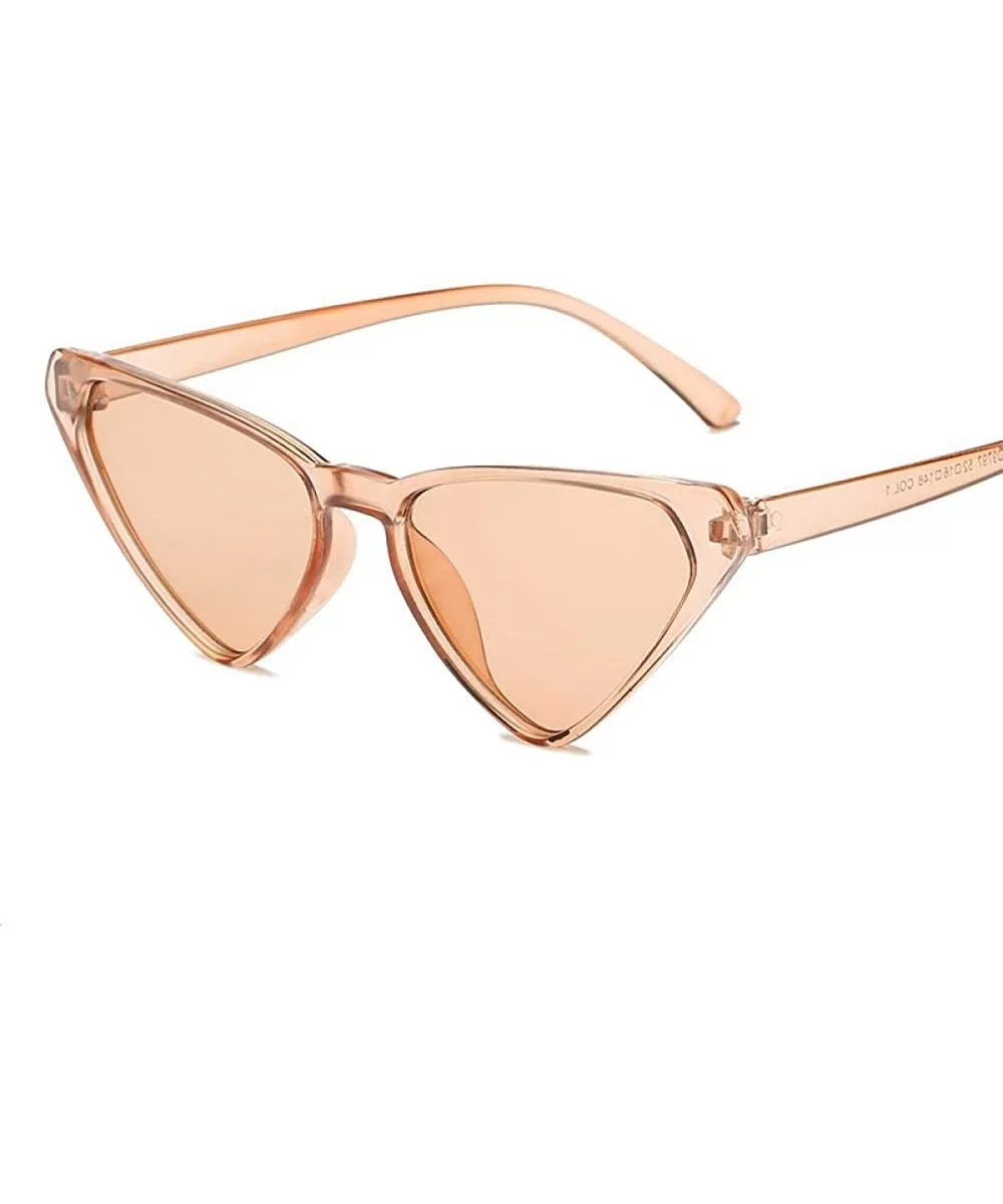 Sexy Cat Eye Sunglasses Women Brand Designer Triangle Sun Glasses Ladies Black - Tea - C518XNH5ULK $6.11 Cat Eye