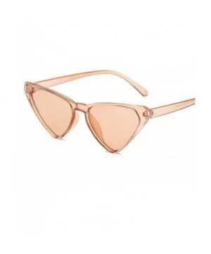 Sexy Cat Eye Sunglasses Women Brand Designer Triangle Sun Glasses Ladies Black - Tea - C518XNH5ULK $6.11 Cat Eye