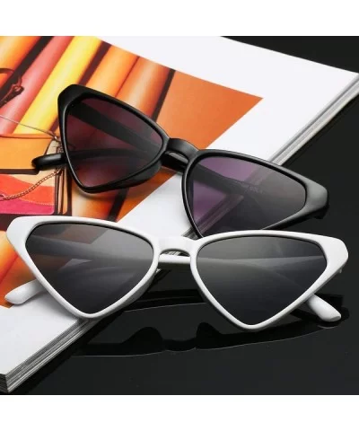 Sexy Cat Eye Sunglasses Women Brand Designer Triangle Sun Glasses Ladies Black - Tea - C518XNH5ULK $6.11 Cat Eye