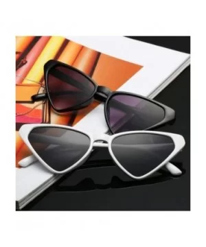 Sexy Cat Eye Sunglasses Women Brand Designer Triangle Sun Glasses Ladies Black - Tea - C518XNH5ULK $6.11 Cat Eye