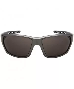 Wrap Style Sport Sunglasses Men Women Mirrored Lens 570116MT - Matte Grey Frame/Grey Lens - CH18M54ZD2D $8.07 Wrap