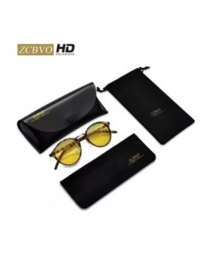 Night Vision Glasses Anti-glare Polarized Driving Sunglasses Round Sun Glasses for women&men - C4 - CE18E7CG94E $13.68 Aviator