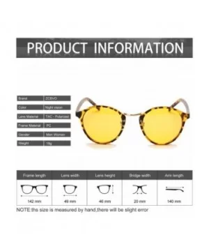 Night Vision Glasses Anti-glare Polarized Driving Sunglasses Round Sun Glasses for women&men - C4 - CE18E7CG94E $13.68 Aviator