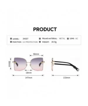 Oversized Sunglasses for Women Glasses UV400 Outdoor Sun Protection Glasses-- Blue&pink - C618QTHCRII $11.50 Butterfly