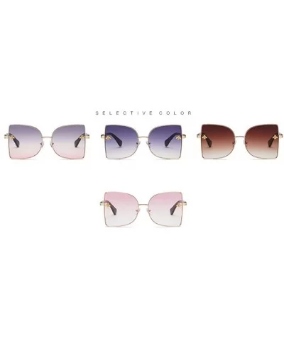 Oversized Sunglasses for Women Glasses UV400 Outdoor Sun Protection Glasses-- Blue&pink - C618QTHCRII $11.50 Butterfly