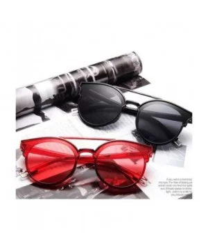 Vintage Sunglasses Women Luxury Plastic Ocean Lens Sun Glasses Classic - Red - CA18WD646MW $16.94 Oversized