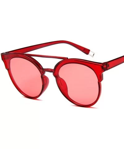 Vintage Sunglasses Women Luxury Plastic Ocean Lens Sun Glasses Classic - Red - CA18WD646MW $16.94 Oversized