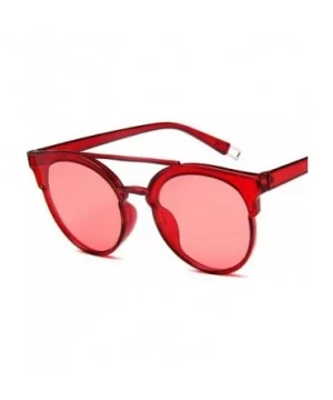 Vintage Sunglasses Women Luxury Plastic Ocean Lens Sun Glasses Classic - Red - CA18WD646MW $16.94 Oversized