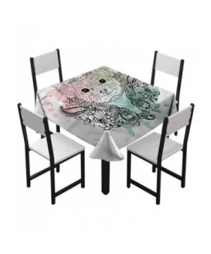 fabricStain Spillproof Sunglasses Wild Square Tablecloth - Multi-08 - CX198XTQ4NG $54.59 Square