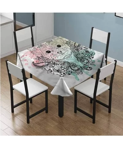 fabricStain Spillproof Sunglasses Wild Square Tablecloth - Multi-08 - CX198XTQ4NG $54.59 Square