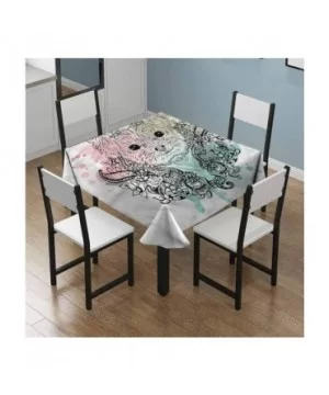 fabricStain Spillproof Sunglasses Wild Square Tablecloth - Multi-08 - CX198XTQ4NG $54.59 Square