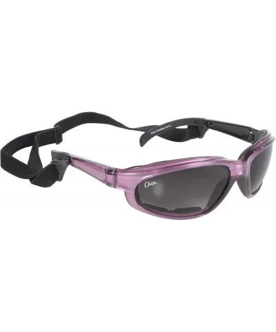 Chix Freedom Padded Riding Sunglasses with Detachable Strap (Pearl Purple Frame/Grey Fade Lens) - CE115TLK5A1 $7.51 Goggle