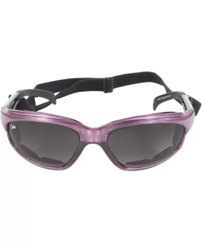 Chix Freedom Padded Riding Sunglasses with Detachable Strap (Pearl Purple Frame/Grey Fade Lens) - CE115TLK5A1 $7.51 Goggle