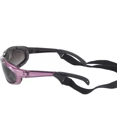 Chix Freedom Padded Riding Sunglasses with Detachable Strap (Pearl Purple Frame/Grey Fade Lens) - CE115TLK5A1 $7.51 Goggle