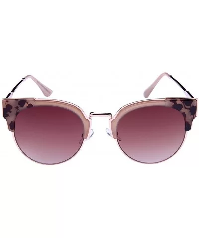 Womens Cat Eye Sunglasses w/Color Mirror Lens 32187-REV - Jelly Brown - CH12N5O0TZ4 $7.91 Cat Eye