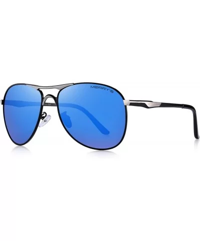 Men Classic Pilot Sunglasses HD Polarized Shield Sunglasses for Mens Driving UV400 Protection S8175 - Blue - C018LQTM3RH $12....