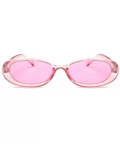 Women Fashion Unique Sun Glasses Oval Shape Frame Sunglasses Sunglasses - Pink - CU18QUQH3AT $9.19 Oval