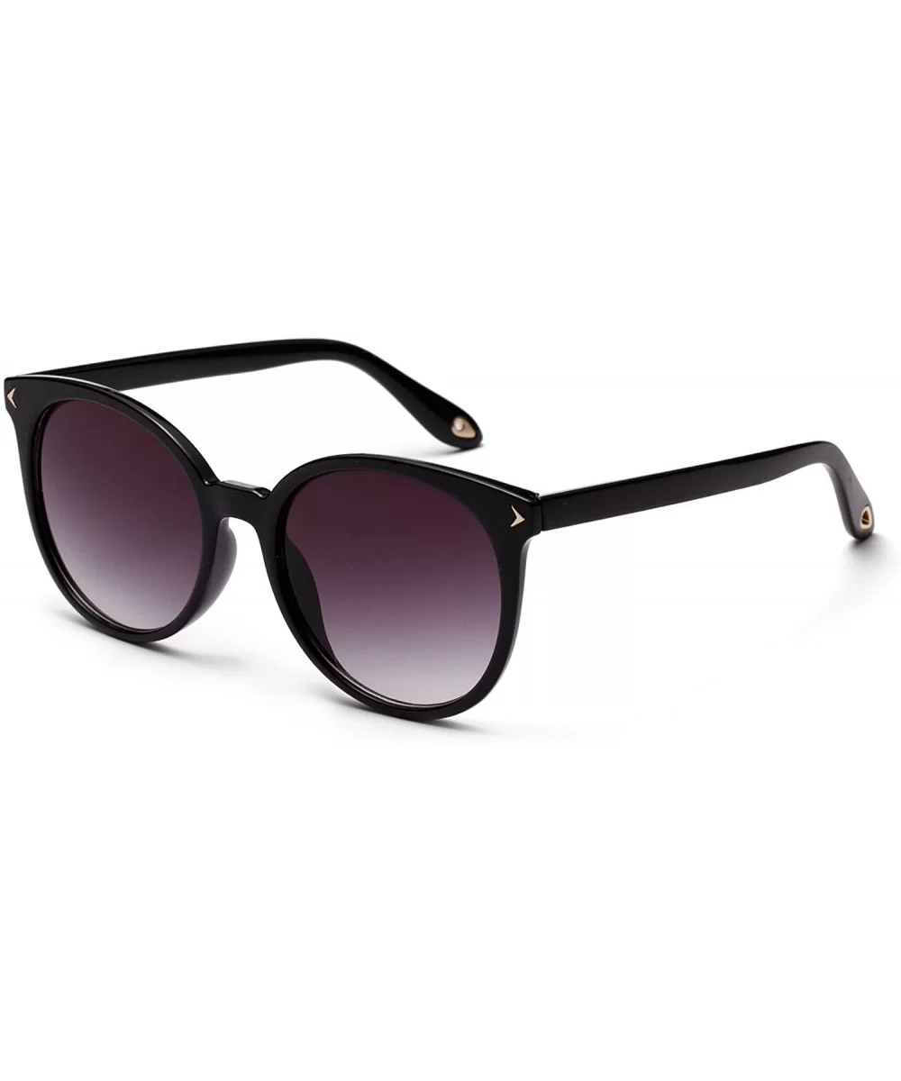 Glasses Elegant Transparent Sunglasses Gradient - Black - CM18AO5Q62M $7.81 Round