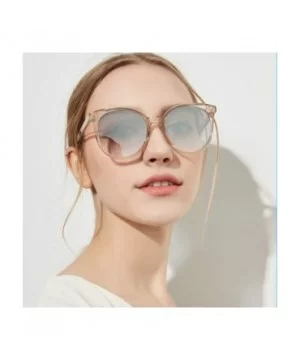 Glasses Elegant Transparent Sunglasses Gradient - Black - CM18AO5Q62M $7.81 Round