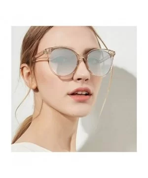 Glasses Elegant Transparent Sunglasses Gradient - Black - CM18AO5Q62M $7.81 Round