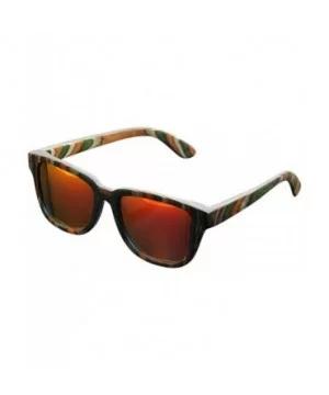 Multicolored Wood Sunglasses Nature Material Red Polarized Sunglases - CD124BPLU6T $45.87 Goggle