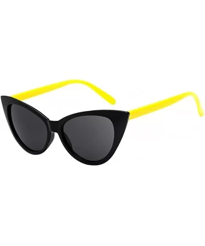 Fashion Small Cateye Sunglasses Unisex Sexy Retro Sunglasses Women Sunglasses - C - CU1905AMWG4 $6.70 Square