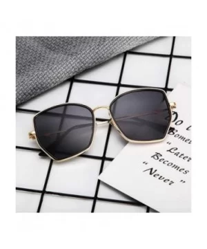 Unisex Polarized Sunglasses Classic Women Retro Irregular Sun Glasses Eyewear Frame Glasses - Black - C0196IYGCQ8 $6.02 Rimless