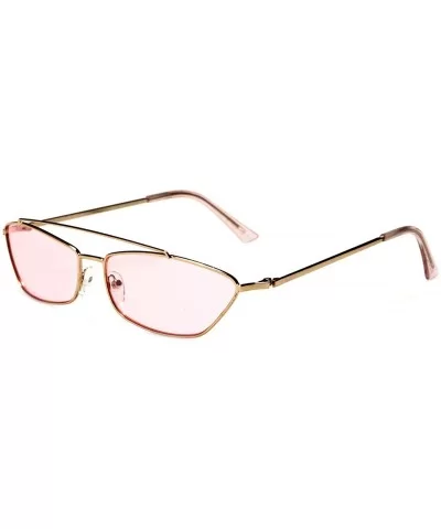 Womens Medal Low Profile Indoor Sunglasses - Rated Ages 16-30 - Pink - CI18LGX590U $8.77 Rectangular