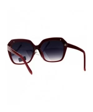 Glitter Bling Eye Brow Butterfly Bling Diva Womens Sunglasses - Burgundy Smoke - CY17Y03Y770 $8.73 Butterfly