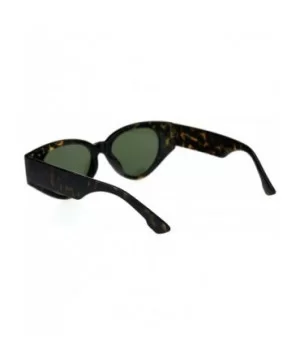 Womens Mod Thick Plastic Arm Cat Eye Retro Sunglasses - Tortoise Green - C418RA5LR2C $8.61 Cat Eye