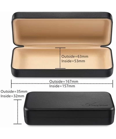 Various Size Glasses Sunglasses Hard Shell Eyeglass Case-6 Glasses Cloth - Medium/Black - C418N6MK206 $7.46 Aviator