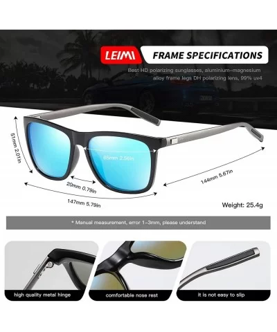 Unisex Polarized Aluminum Sunglasses Vintage Sun Glasses for Men Women - CZ18TUEOQZ2 $10.44 Wayfarer