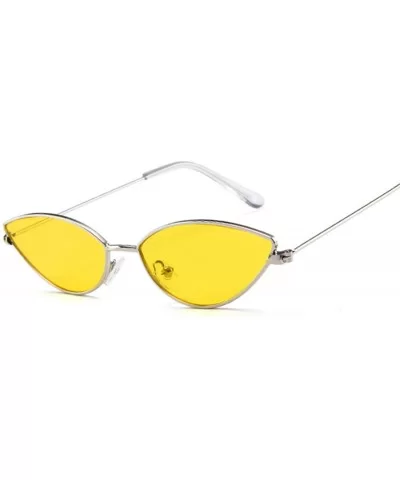 Cute Sexy Cat Eye Sunglasses Women Retro Small Red Cateye Sun Glasses Female Vintage Shades - Silvertrans - C6198ZY3A22 $27.4...