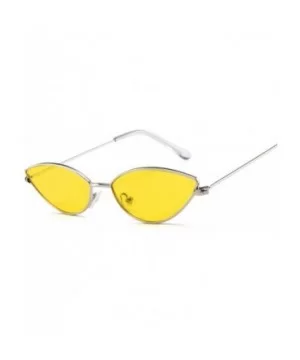 Cute Sexy Cat Eye Sunglasses Women Retro Small Red Cateye Sun Glasses Female Vintage Shades - Silvertrans - C6198ZY3A22 $27.4...