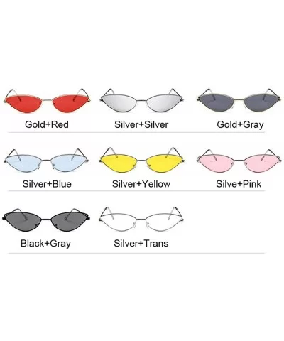 Cute Sexy Cat Eye Sunglasses Women Retro Small Red Cateye Sun Glasses Female Vintage Shades - Silvertrans - C6198ZY3A22 $27.4...