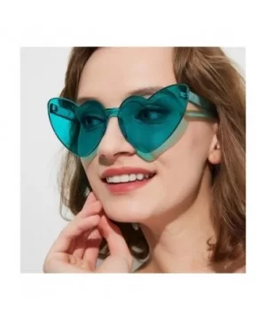 Summer Beach Love Heart Sunglasses Clear Lens Sun Glasses Women Vintage Cat Eye Sunglasses Shades - CN18Y7DZI6L $16.75 Goggle