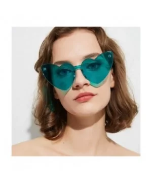 Summer Beach Love Heart Sunglasses Clear Lens Sun Glasses Women Vintage Cat Eye Sunglasses Shades - CN18Y7DZI6L $16.75 Goggle