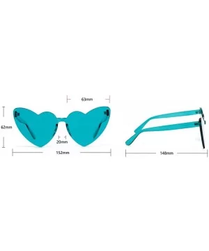 Summer Beach Love Heart Sunglasses Clear Lens Sun Glasses Women Vintage Cat Eye Sunglasses Shades - CN18Y7DZI6L $16.75 Goggle