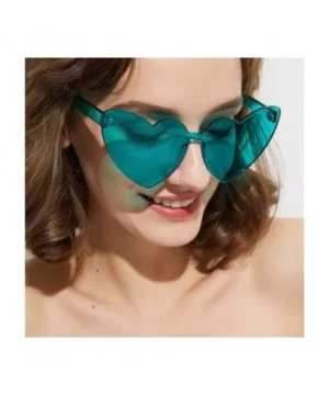 Summer Beach Love Heart Sunglasses Clear Lens Sun Glasses Women Vintage Cat Eye Sunglasses Shades - CN18Y7DZI6L $16.75 Goggle