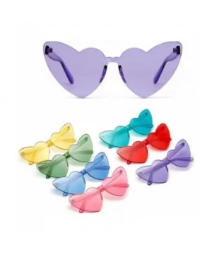 Summer Beach Love Heart Sunglasses Clear Lens Sun Glasses Women Vintage Cat Eye Sunglasses Shades - CN18Y7DZI6L $16.75 Goggle