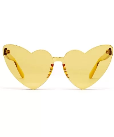 Summer Beach Love Heart Sunglasses Clear Lens Sun Glasses Women Vintage Cat Eye Sunglasses Shades - CN18Y7DZI6L $16.75 Goggle