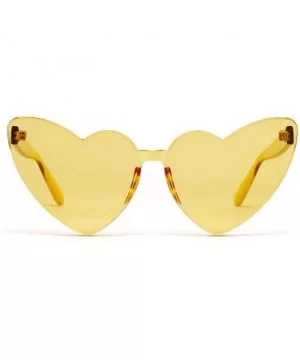 Summer Beach Love Heart Sunglasses Clear Lens Sun Glasses Women Vintage Cat Eye Sunglasses Shades - CN18Y7DZI6L $16.75 Goggle