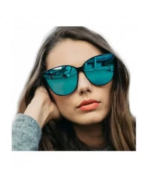 Sunglasses Polarized Oversized Protection - Blue - CO18C5TEQCC $19.69 Aviator