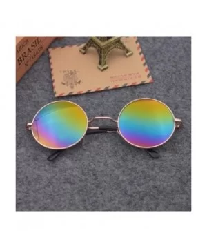 Round Retro Personality Sunglasses Female Sunglasses Tide Round Face Glasses Male - CZ18X9Z8LO0 $41.95 Aviator