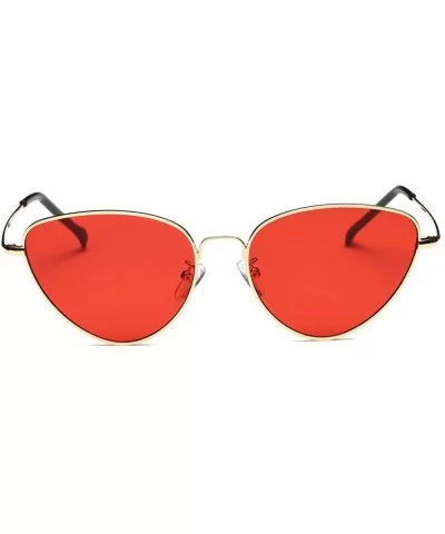 Sunglasses for Women Cat Eye Vintage Sunglasses Retro Glasses Eyewear UV Protection - Red - CY18QX5SHAM $6.67 Oversized