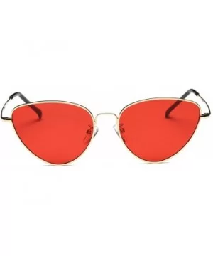 Sunglasses for Women Cat Eye Vintage Sunglasses Retro Glasses Eyewear UV Protection - Red - CY18QX5SHAM $6.67 Oversized